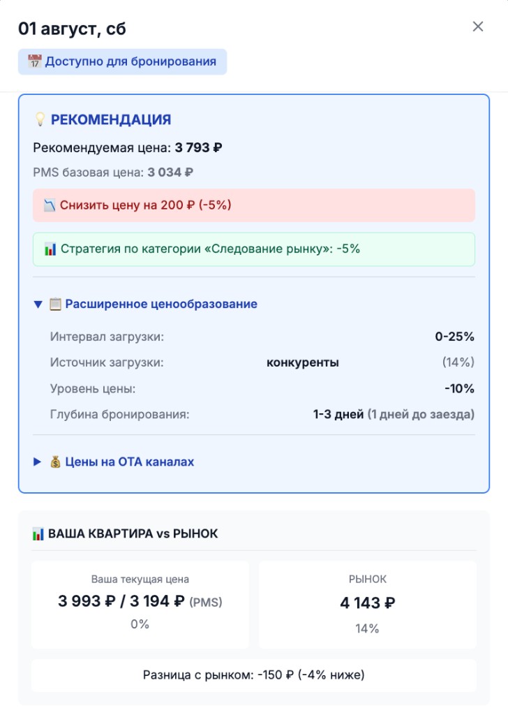 Детализация цены и расширенные правила ценообразования